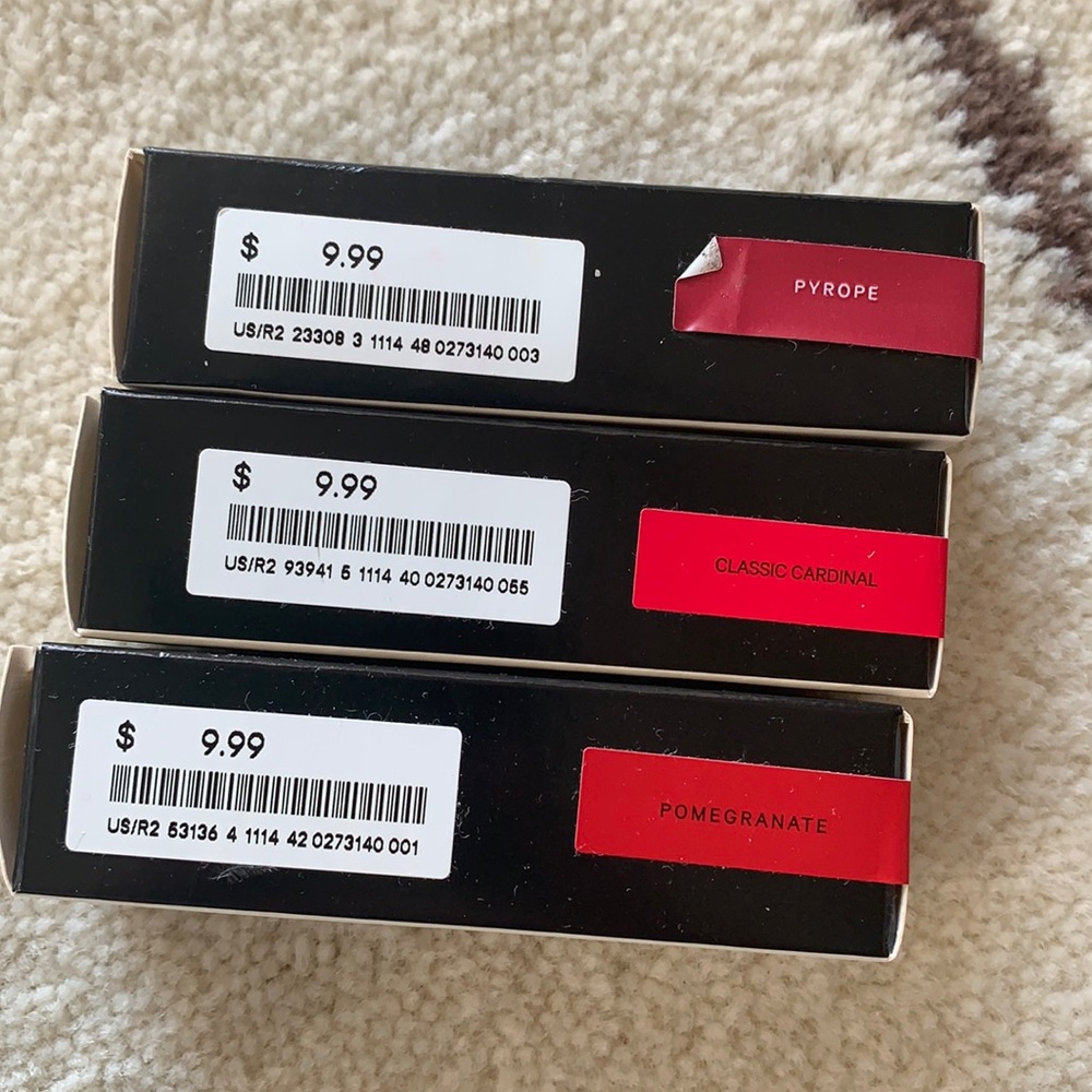 H&M Cream Lipstick - Pyrope, Classical Cardinal, Pomegranate